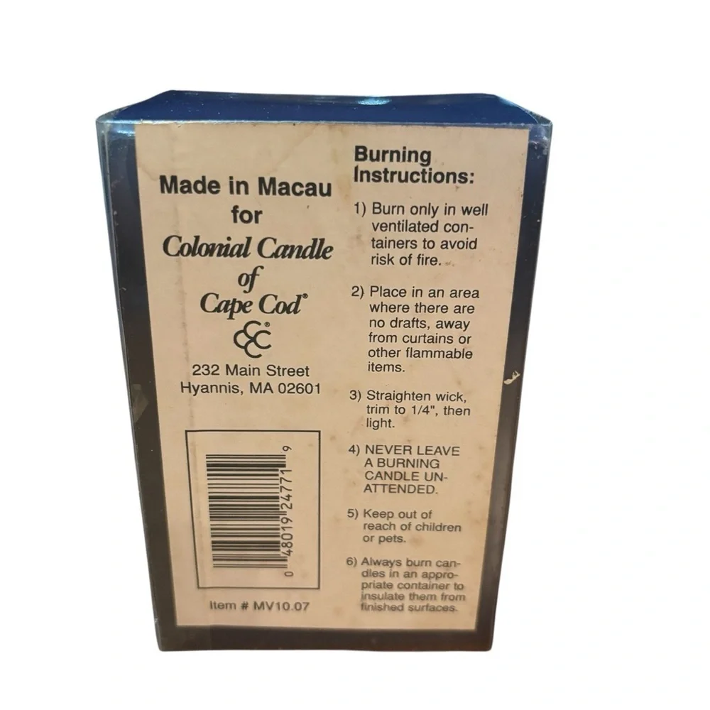 Vtg Set Colonial Cape Cod Votive Candles Silver In Box Metallic Wedding